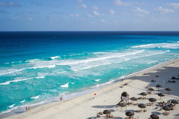 plage cancún mexique