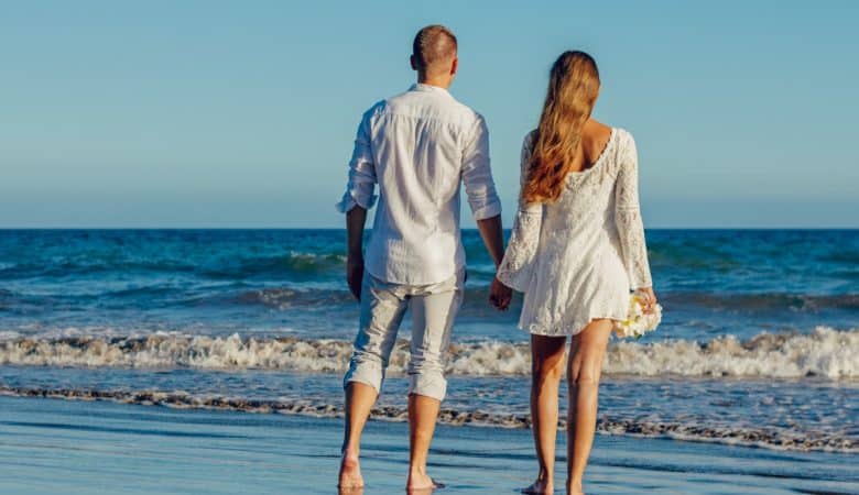 vacance couple à la plage