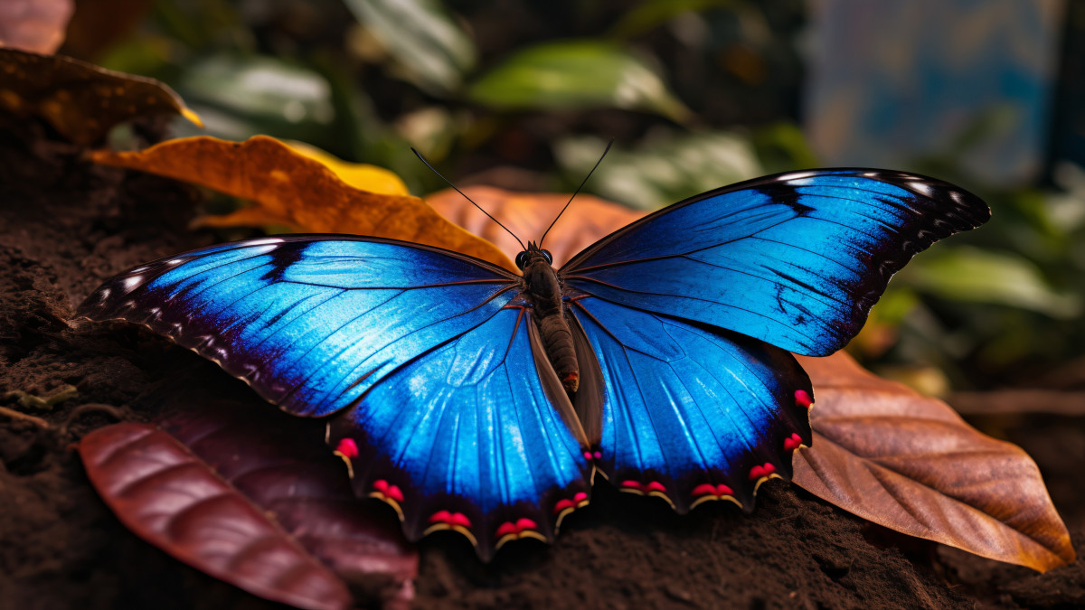 le célèbre morphos bleu